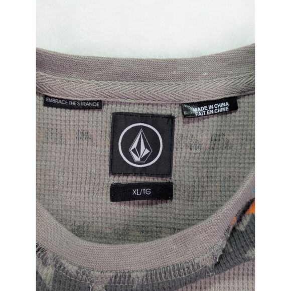 Volcom Size XL Striper Crew Thermal Long Sleeve Gray,Blue,Orange,Black - Picture 4 of 11